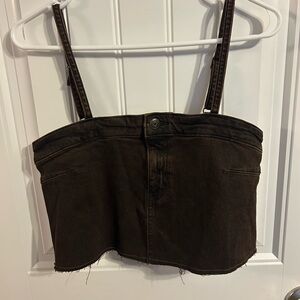 Wild Fable Brown Denim Top